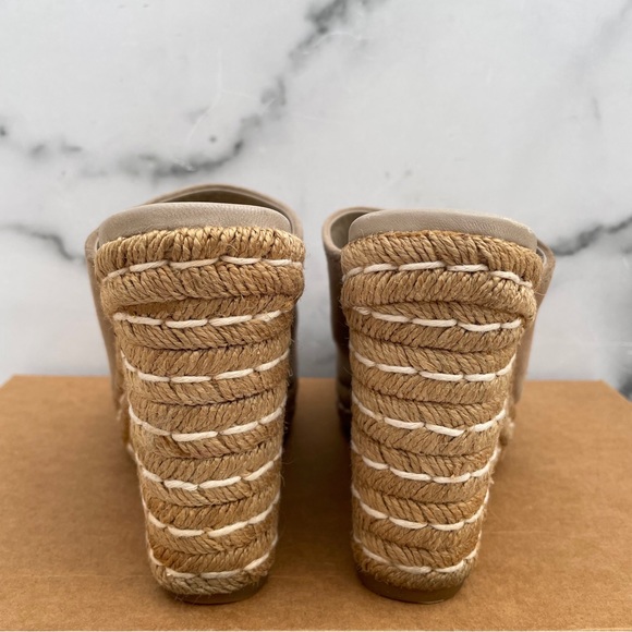 Prada suede wedge espadrille mule sandal size IT 36 US 6 - Picture 4 of 15